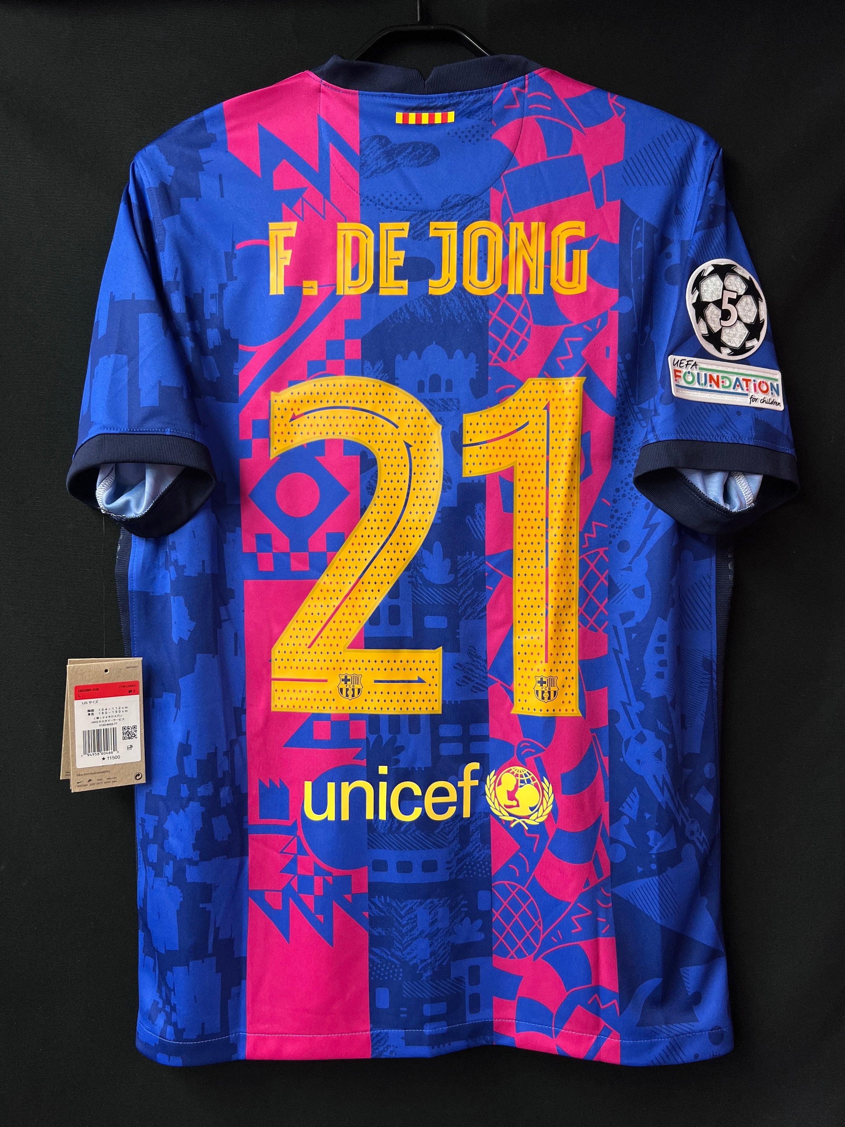 本物品質の [正規品] FCバルセロナ ユニフォーム 22-23 #21 F.DE JONG