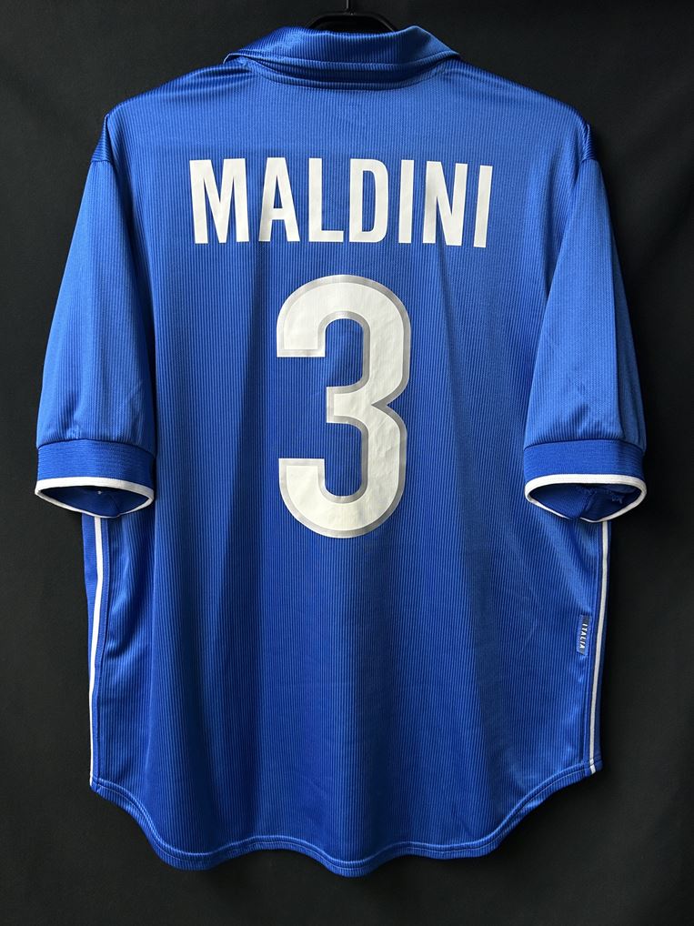 1998】イタリア代表（H）/ CONDITION：A- / SIZE：L / #3 / MALDINI / フランスW杯プリント – Vintage  Sports Football Store