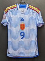 【2022】スペイン代表(A)/ CONDITION:NEW / SIZE:S / #9 / GAVI / W杯カタール大会パッチ(右袖のみ)/ オーセンティック