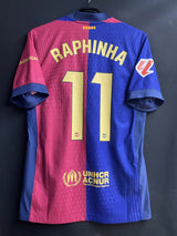 【2024/25】バルセロナ(H)/ CONDITION:A / SIZE:S / #11 / RAPHINHA / ラ・リーガパッチ / オーセンティック