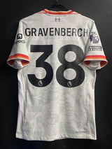 【2024/25】リバプール(3rd)/ CONDITION:A / SIZE:S / #38 / GRAVENBERCH / プレミア、No room for racismパッチパッチ / オーセンティック