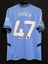 【2024/25】マンチェスター・シティ(H)/ CONDITION:A / SIZE:L / #47 / FODEN / プレミアリーグチャンピオン、No room for racismパッチ