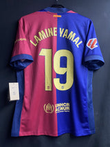 【2024/25】バルセロナ(H) / CONDITION:New / SIZE:M / #19 / LAMIN YAMAL / ラリーガパッチ