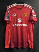 【2024/25】マンチェスター・ユナイテッド(H)/ CONDITION:A / SIZE:3XL(日本規格)/ #11 / HØJLUND / プレミア、No room for racismパッチ