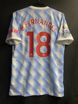 【2021/22】マンチェスター・ユナイテッド(A)/ CONDITION:New / SIZE:O(日本規格)/ #18 / B.FERNANDES / プレミア、No room for racismパッチ