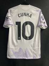 【2025/26】マンチェスター・ユナイテッド(A)/ CONDITION:A / SIZE:M(日本規格)/ #10 / CUNHA / プレミア、No room for racismパッチ / オーセンティック