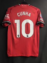 【2025/26】マンチェスター・ユナイテッド(H)/ CONDITION:A / SIZE:M(日本規格)/ #10 / CUNHA / プレミア、No room for racismパッチ / オーセンティック