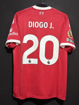 【2025/26】リバプール(H)/ CONDITION:NEW / SIZE:2XL(日本規格)/ #20 / DIOGO J. / 追悼特別マーキング / プレミアリーグチャンピオンパッチ、No room for racismパッチ