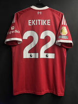 【2025/26】リバプール(H)/ CONDITION:A / SIZE:2XL(日本規格)/ #22 / EKITIKE / プレミア優勝、No room for racismパッチ
