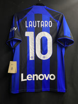 【2022/23】インテル(H)/ CONDITION:New / SIZE:M / #10 / LAUTARO / コッパ・イタリア優勝パッチ、袖スポンサー
