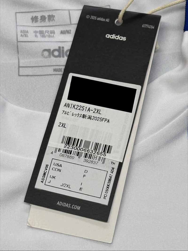 adidas 新潟アルビレックス 2025年　GK2nd　XL　新品未使用正規品 2025】アルビレックス新潟（A）/ CONDITION：NEW / SIZE：2XL（日本