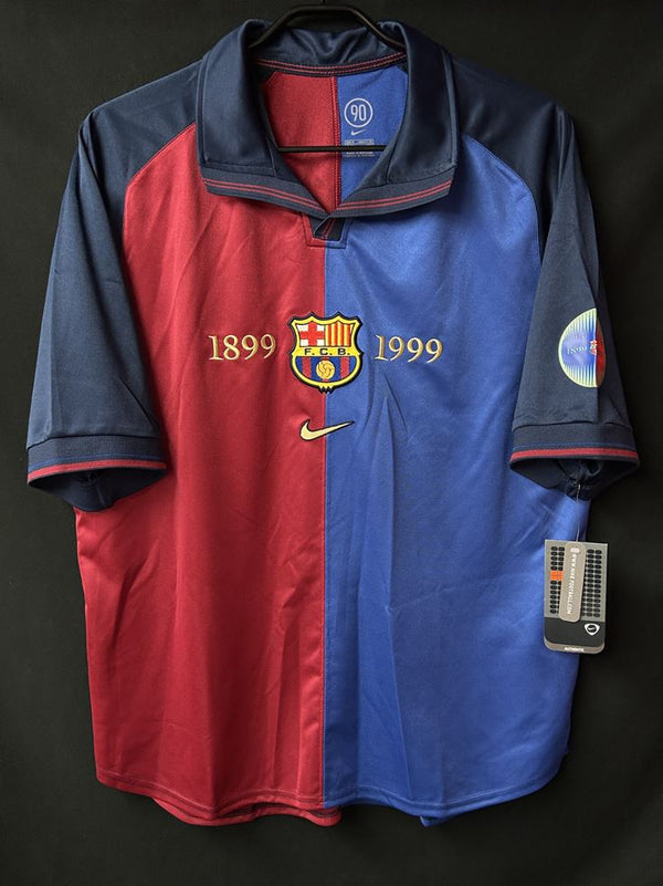 【1999/2000】バルセロナ（H）/ CONDITION：New / SIZE：M / #11 / RIVALDO / クラブ100周年 / 復刻版