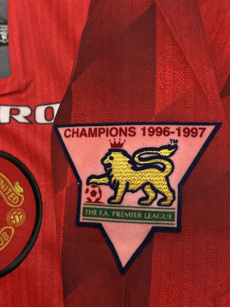 【1997/98】マンチェスター・ユナイテッド（H）/ CONDITION：New / SIZE：M / #7 / BECKHAM / プレミア優勝パッチ / 小サイズマーキング