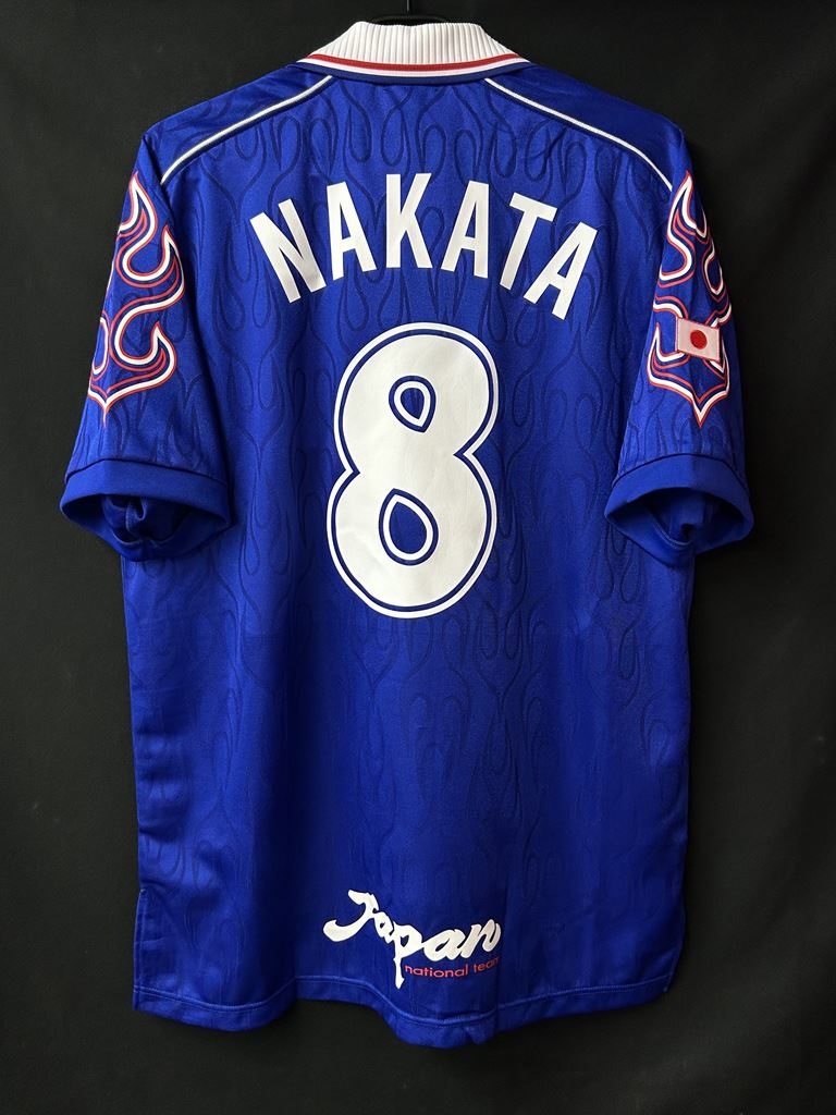 【1998】日本代表（H）/ CONDITION：New / SIZE：O（日本規格）/ #8 / NAKATA / フランスW杯刺繍・日の丸パッチ