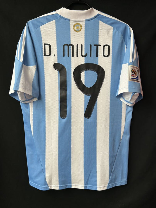 【2010】アルゼンチン代表（H）/ CONDITION：B+ / SIZE：L / #19 / D.MILITO / 南アフリカW杯パッチ
