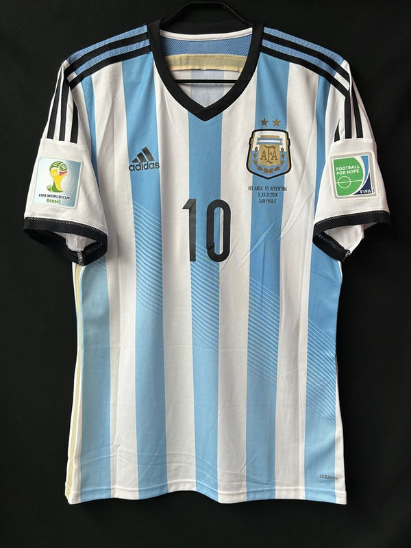 【2014】アルゼンチン代表（H) / CONDITION：New / SIZE：L / #10 / MESSI / ブラジルW杯オランダ代表戦仕様 / オーセンティック