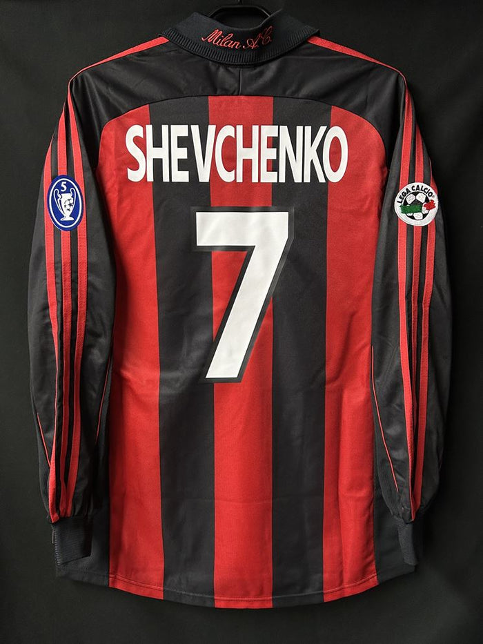 【2000/02】ACミラン（H）/ CONDITION：NEW / SIZE：L / #7 / SHEVCHENKO /  レガ・カルチョ、ビッグイヤーパッチ