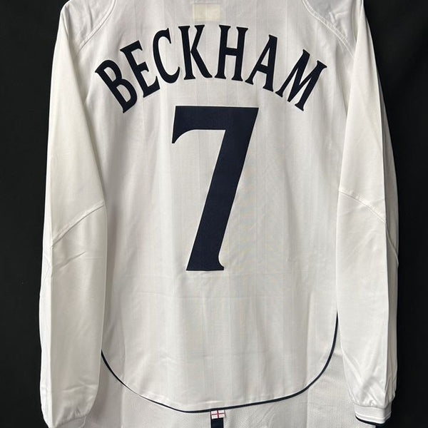 2001】イングランド代表（H）/ CONDITION：New / SIZE：L / #7 / BECKHAM / 日韓W杯予選ギリシャ代 –  Vintage Sports Football Store