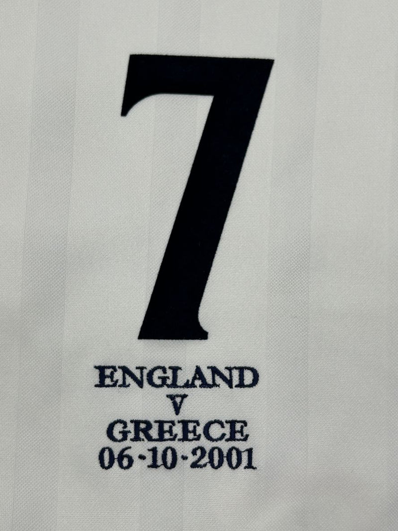 2001】イングランド代表（H）/ CONDITION：New / SIZE：L / #7 / BECKHAM / 日韓W杯予選ギリシャ代 –  Vintage Sports Football Store