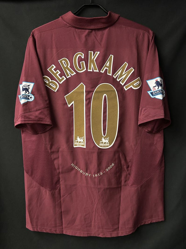 【2005/06】アーセナル（H）/ CONDITION：B+ / SIZE：XL / #10 / BERGKAMP / プレミアパッチ