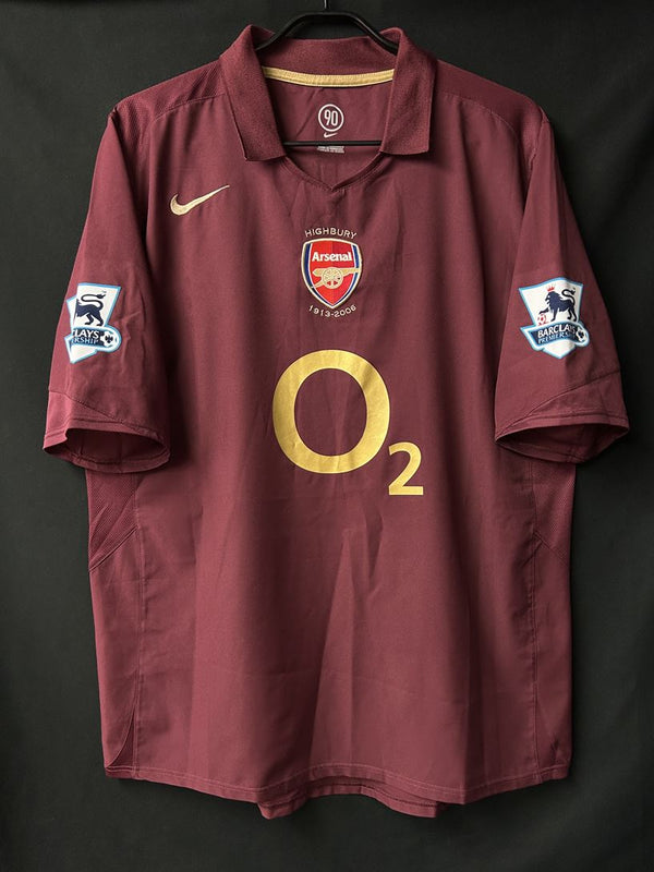 【2005/06】アーセナル（H）/ CONDITION：B+ / SIZE：XL / #10 / BERGKAMP / プレミアパッチ