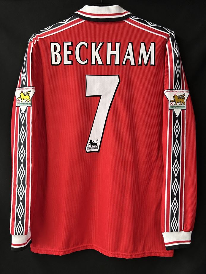 【1999/2000】マンチェスター・ユナイテッド（H）/ CONDITION：B+ / SIZE：L / #7 / BECKHAM / プレミア優勝パッチ