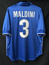 【1998】イタリア代表（H）/ CONDITION：A- / SIZE：L / #3 / MALDINI / フランスW杯プリント