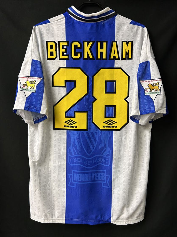 【1994/95】マンチェスター・ユナイテッド（3rd）/ Condition：A- / Size：XL / #28 / BECKHAM / プレミア優勝パッチ