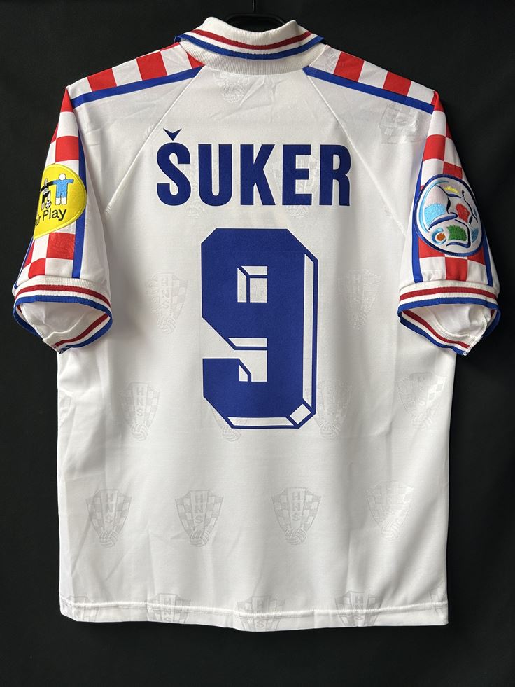 【1996】クロアチア代表（A）/ CONDITION：New / SIZE：M / #9 / ŠUKER / EURO1996パッチ