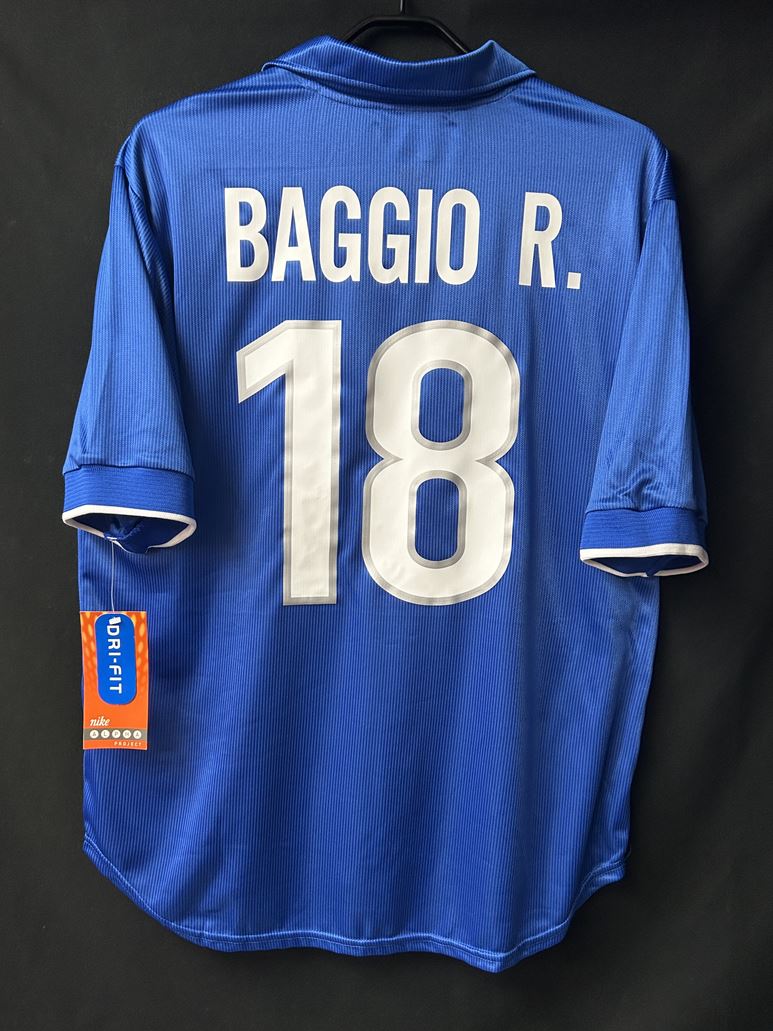 【1998】イタリア代表（H）/ CONDITION：New / SIZE：L / #18 / BAGGIO R. / フランスW杯プリント