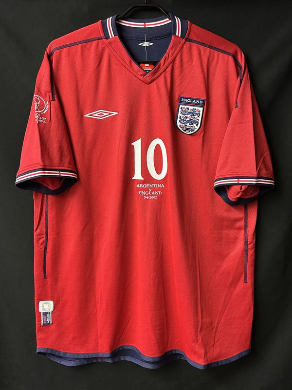 【2002】イングランド代表（A）/ CONDITION：New / SIZE：XL / #10 / OWEN / 日韓W杯アルゼンチン代表戦仕様