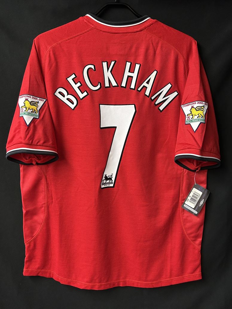 【2001/02】マンチェスター・ユナイテッド（H）/ CONDITION：New / SIZE：L / #7 / BECKHAM / プレミア優勝パッチ