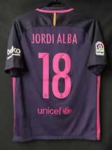 【2016/17】バルセロナ（A）/ CONDITION：B+ / SIZE：M / #18 / JORDI ALBA / クラブW杯優勝パッチ