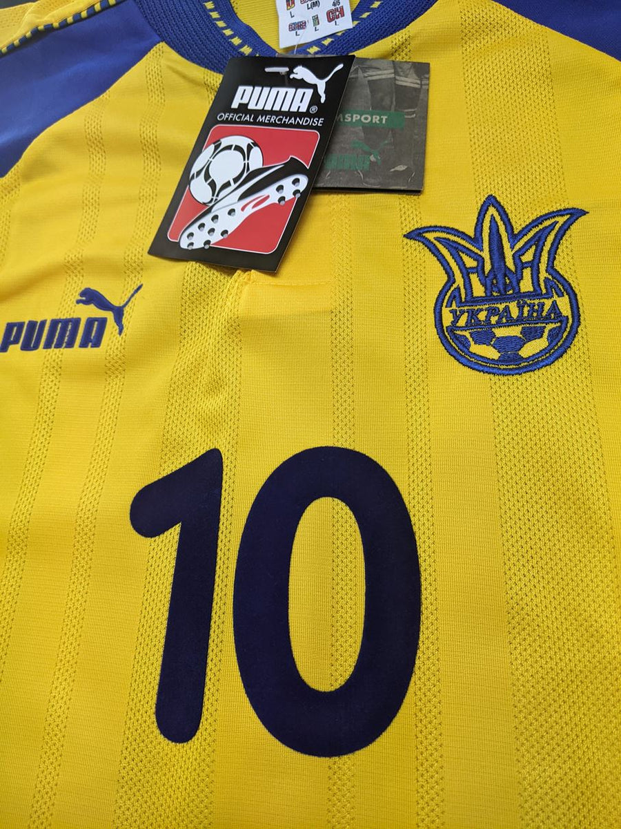 1998/99】ウクライナ代表（H）/ CONDITION：New / SIZE：L / #10（SHEVCHENKO） – Vintage  Sports Football Store