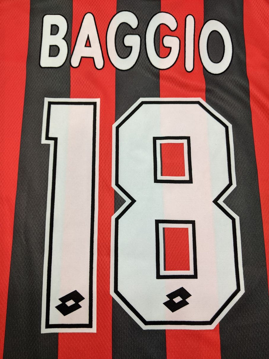 1996/97】ACミラン（H）/ CONDITION：A / SIZE：L / #18 / BAGGIO – Vintage Sports  Football Store