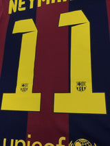 【2014/15】バルセロナ（H）/ CONDITION：A / SIZE：S / #11 / NEYMAR JR
