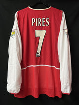 【2002/03】アーセナル（H）/ CONDITION：B+ / SIZE：XL / #7 / PIRES / プレミア優勝パッチ / 選手用