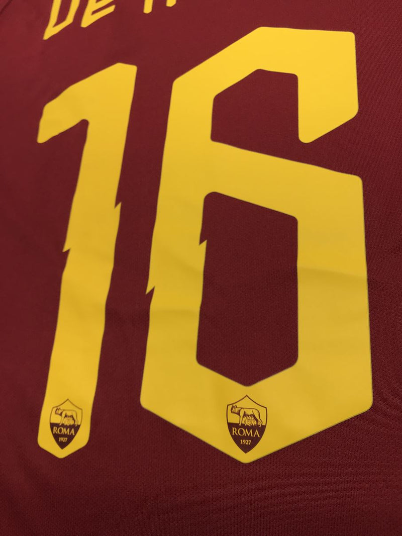 【2018/19】ASローマ（H）/ CONDITION：New / SIZE：S / #16 / DE ROSSI / セリエＡパッチ、CELEBRATIVEパッチ