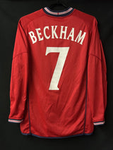 【2002】イングランド代表（A）/ CONDITION：A- / SIZE：M / #7 / BECKHAM / 日韓W杯アルゼンチン代表戦刺繍