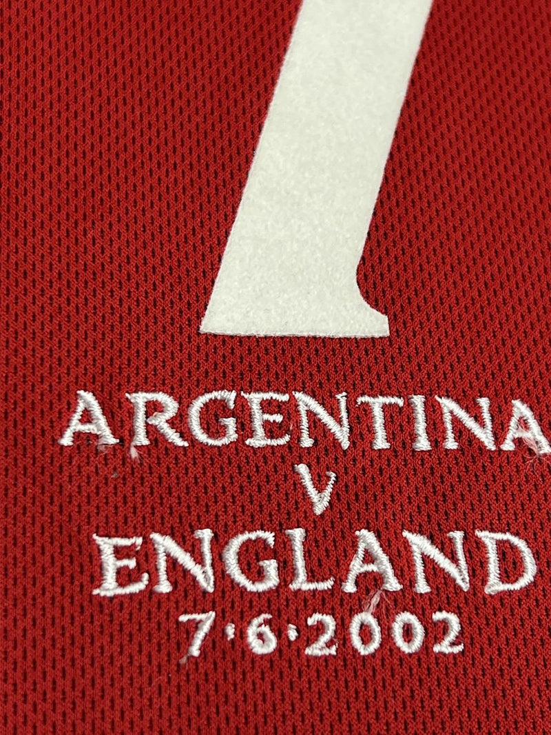【2002】イングランド代表（A）/ CONDITION：A- / SIZE：M / #7 / BECKHAM / 日韓W杯アルゼンチン代表戦刺繍