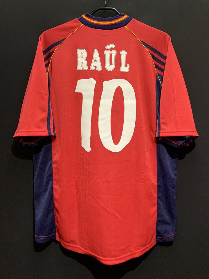 【1998】スペイン代表（H）/ CONDITION：NEW / SIZE：L / #10 / RAÚL / Ｗ杯フランス大会刺繍 / ラバーマーキング