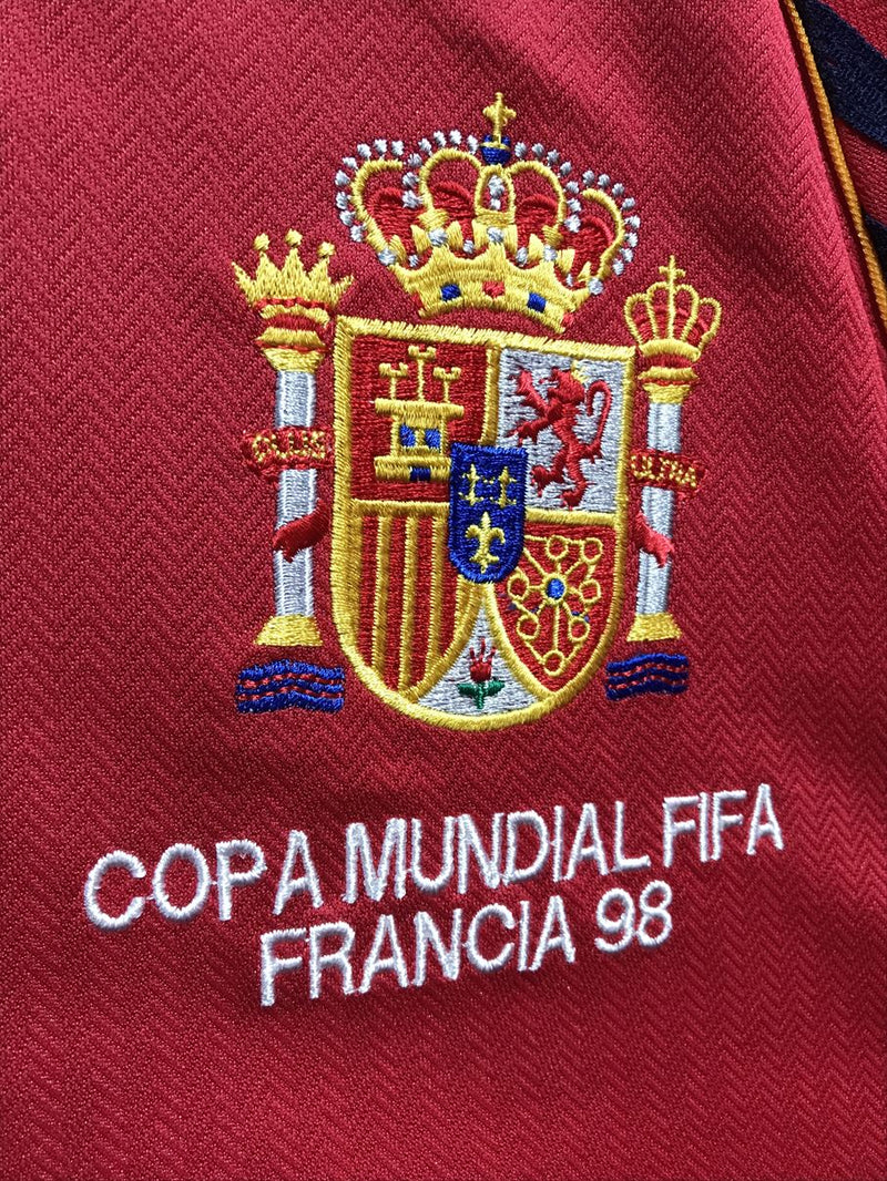 【1998】スペイン代表（H）/ CONDITION：NEW / SIZE：L / #10 / RAÚL / Ｗ杯フランス大会刺繍 / ラバーマーキング