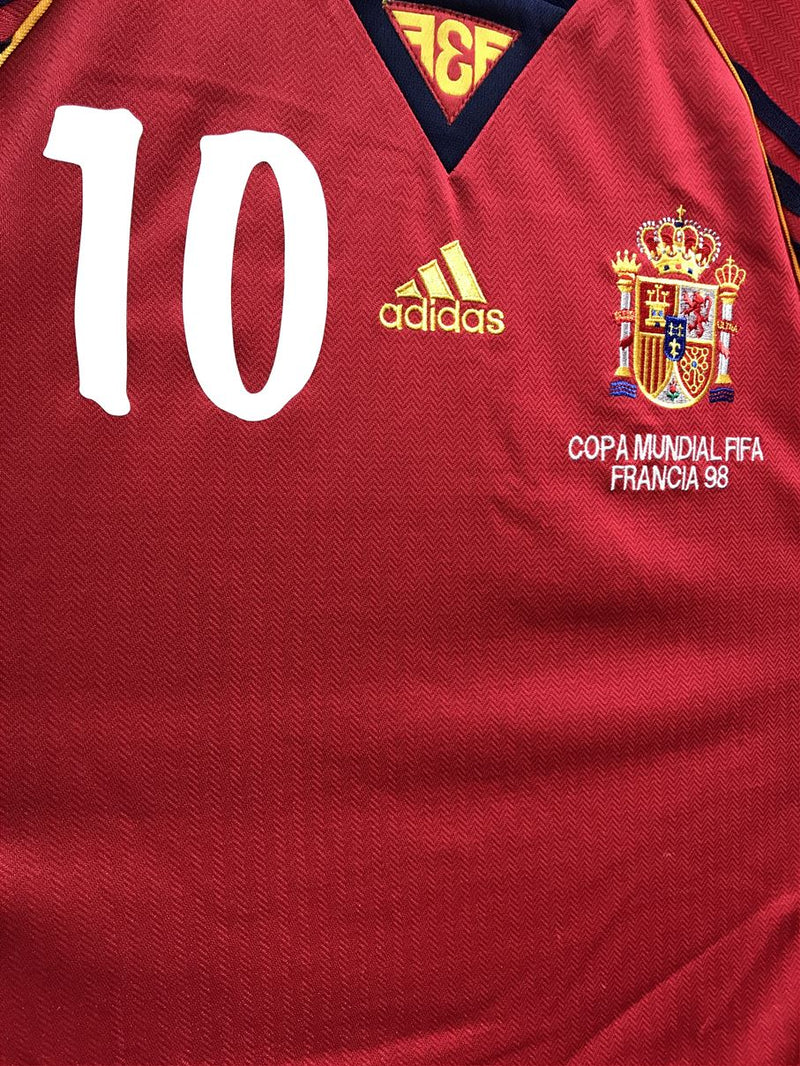 【1998】スペイン代表（H）/ CONDITION：NEW / SIZE：L / #10 / RAÚL / Ｗ杯フランス大会刺繍 / ラバーマーキング