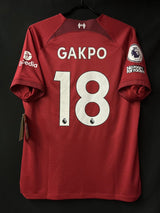 【2022/23】リバプール（H）/ CONDITION：NEW / SIZE：L / #18 / GAKPO / プレミア、No room for racismパッチ