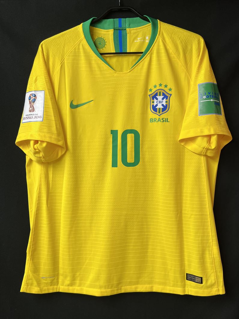 【2018】ブラジル代表（H）/ CONDITION：A / SIZE：XL / #10 / NEYMAR JR / ロシアW杯パッチ /オーセンティック