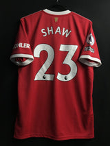 【2021/22】マンチェスターユナイテッド（H）/ CONDITION：New / SIZE：2XO（日本規格）/ #23 / SHAW / プレミア、NO ROOM FOR RACISMパッチ