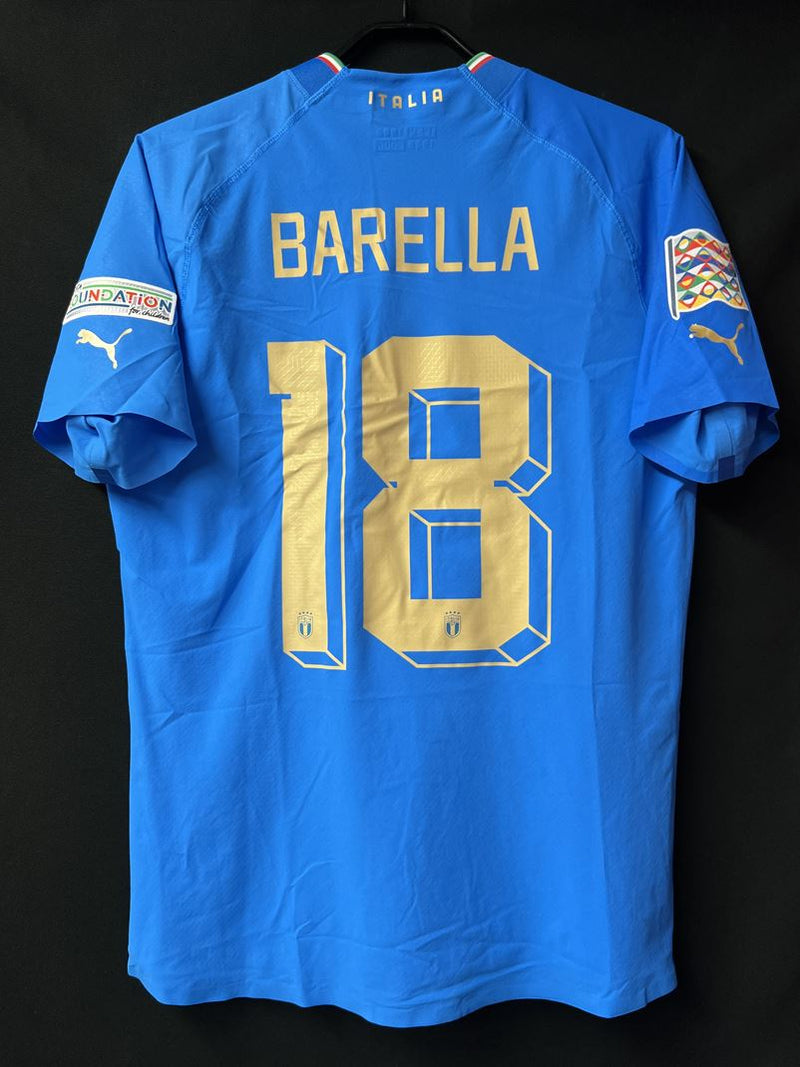 ニコラ・バレッラ　2021 ワールドカップ予選　イタリア代表　実使用ユニフォーム欧州の非営利機構Cha