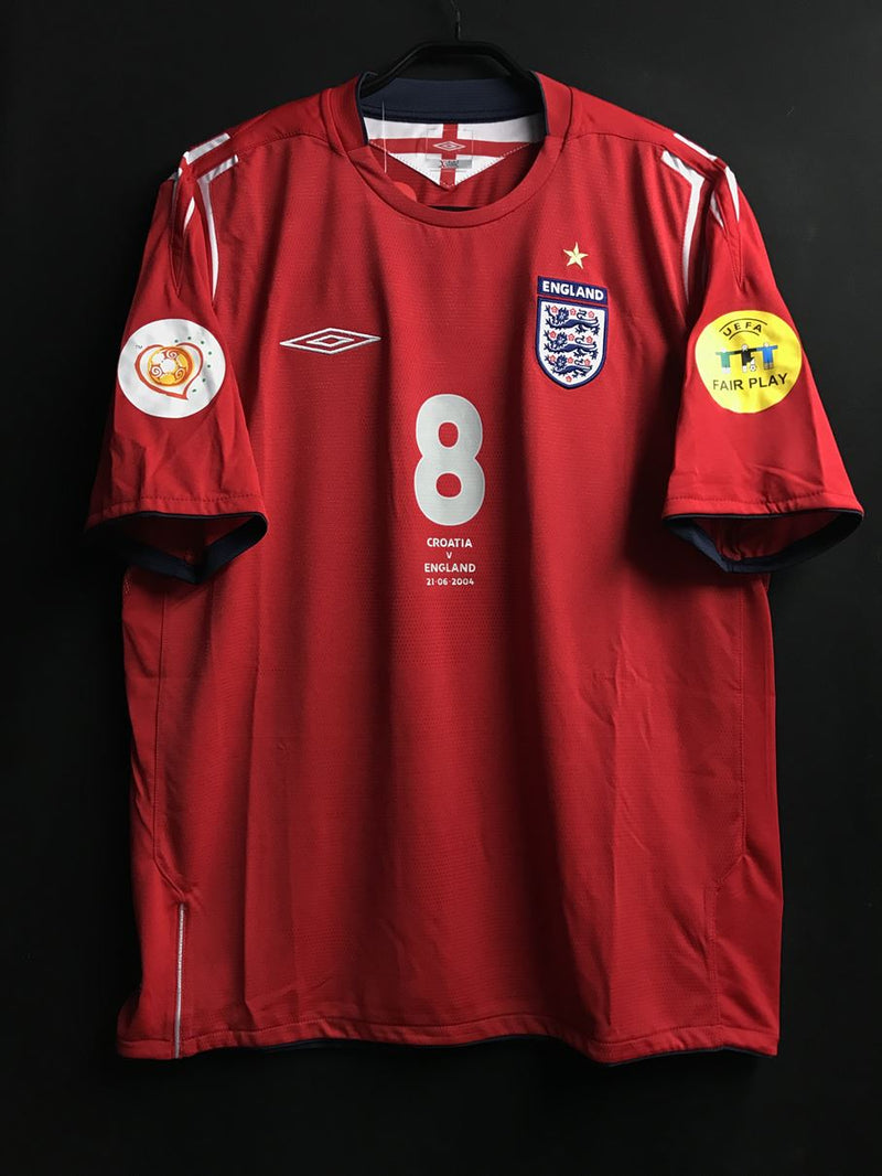 【2004】イングランド代表（A）/ CONDITION：New / SIZE：L / #8 / SCHOLES / EURO,クロアチア代表戦パッチ