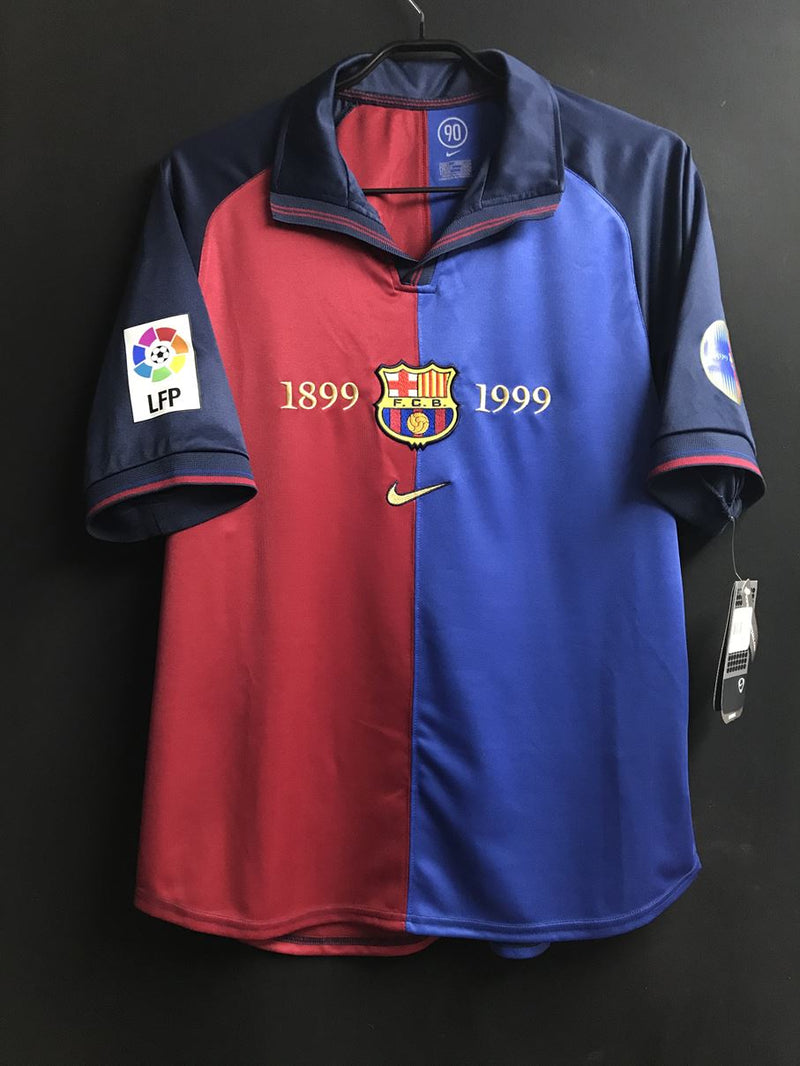 【1999/2000】バルセロナ（H）/ CONDITION：New / SIZE：S / #4 / GUARDIOLA / クラブ100周年 / 復刻版 / LFPパッチ