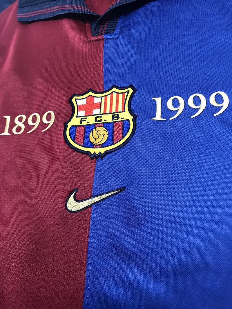 【1999/2000】バルセロナ（H）/ CONDITION：New / SIZE：S / #4 / GUARDIOLA / クラブ100周年 / 復刻版 / LFPパッチ